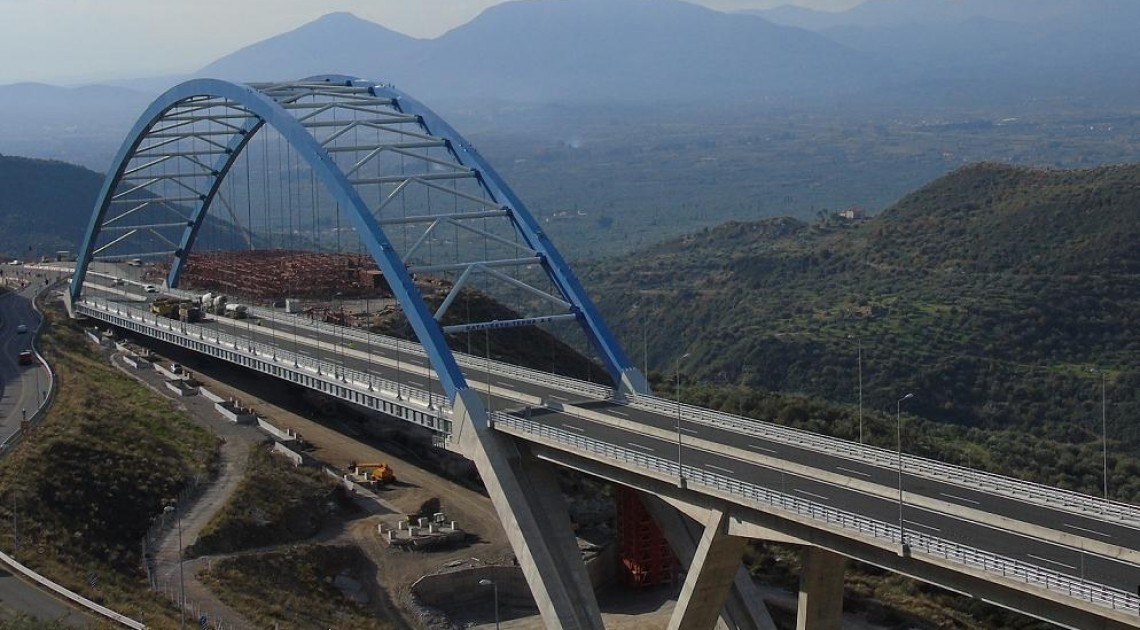 Δοκιμαστική φόρτιση γέφυρας Τσακώνας (Δεκέμβριος 2015)